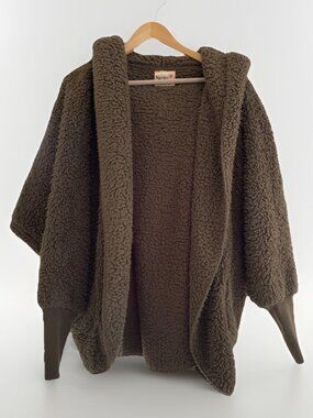 Nordic Beach Wrap Hoodie One Size green Soft Sherpa Ultra Plush Cozy Cabincore